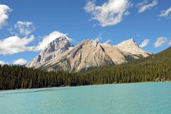 18 Samson Peak With Spirit Island Dock From Scenic Tour Boat On Moraine Lake Near Jasper